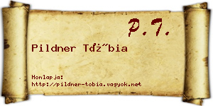 Pildner Tóbia névjegykártya
